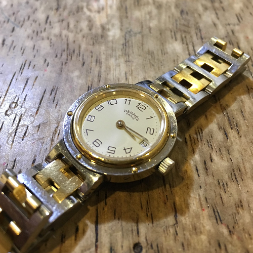 HERMES エルメスクリッパー レディースクォーツ腕時計の修理 - 時計修理は東京西萩窪「トライフル」